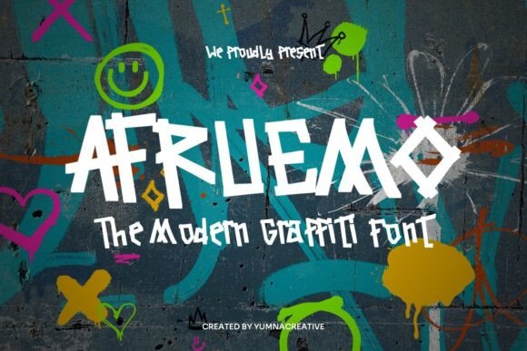 Afruemo: A Bold, Urban Display Font for Small Business Branding