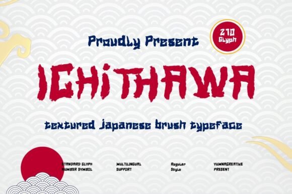 Ichithawa: A Display Font with Textured Japanese Charm