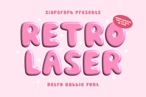 Retro Laser Font: Bold, Fun & Perfect for Small Business Branding