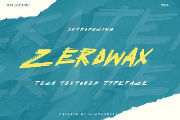 Zerowax: A Modern Display Font with Tech-Textured Charm